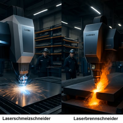 Laserschmelzschneiden vs. Laserbrennschneiden – Unterschiede, Funktionsweise und Einsatzbereiche