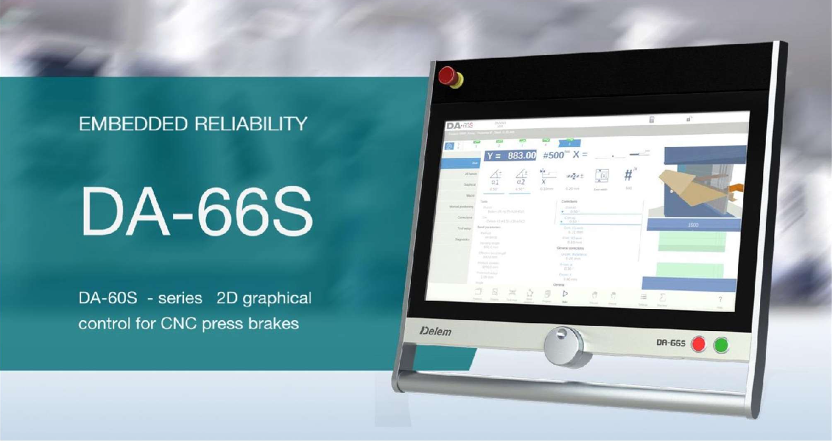 Delem DA-66S CNC-Steuerung Touchscreen